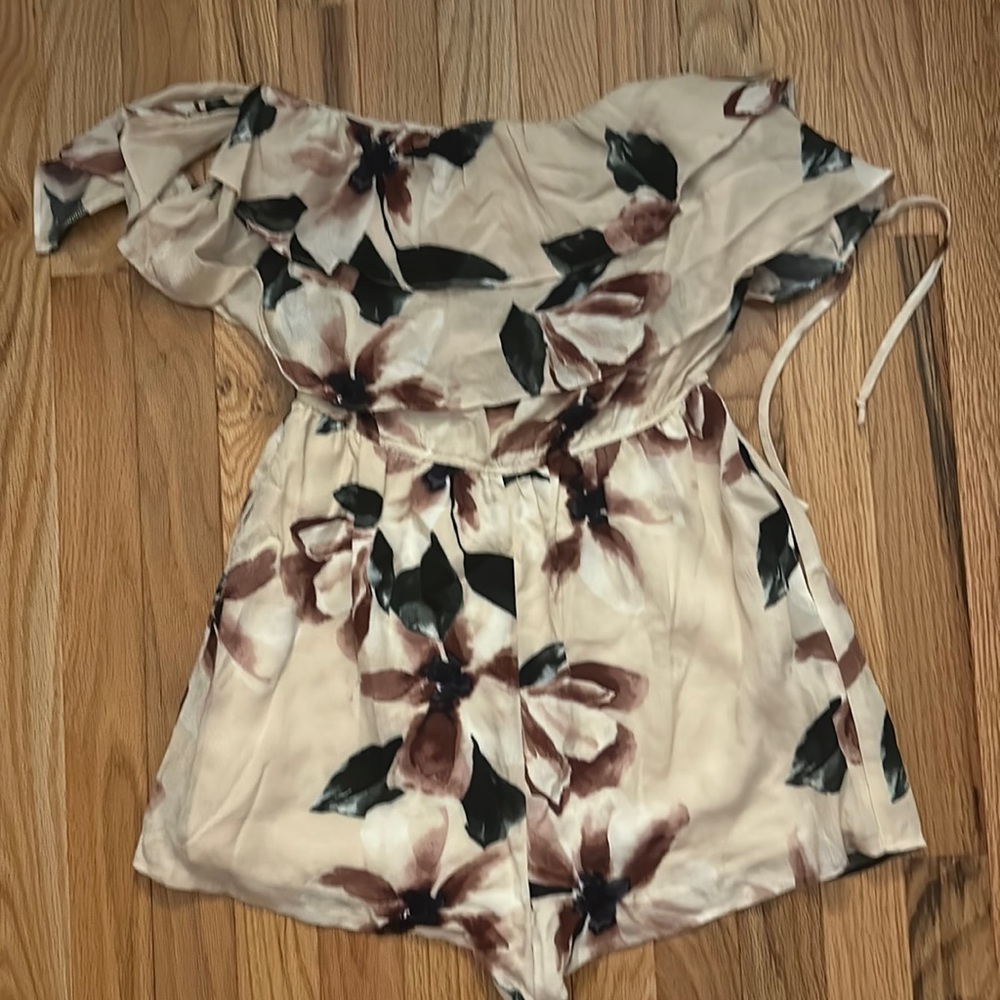 Women S Floral Off-the-Shoulder Romper